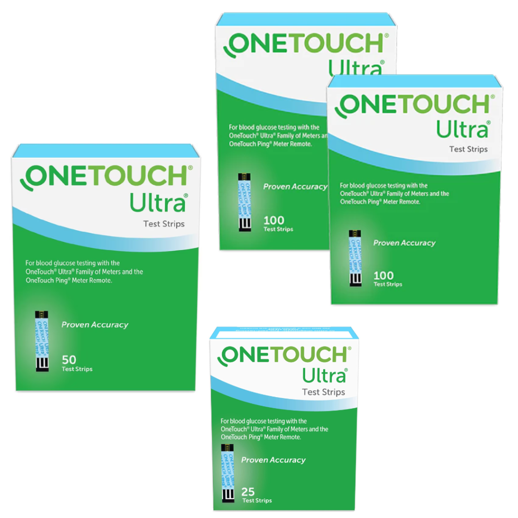OneTouch Ultra diabetic test strips packaging
