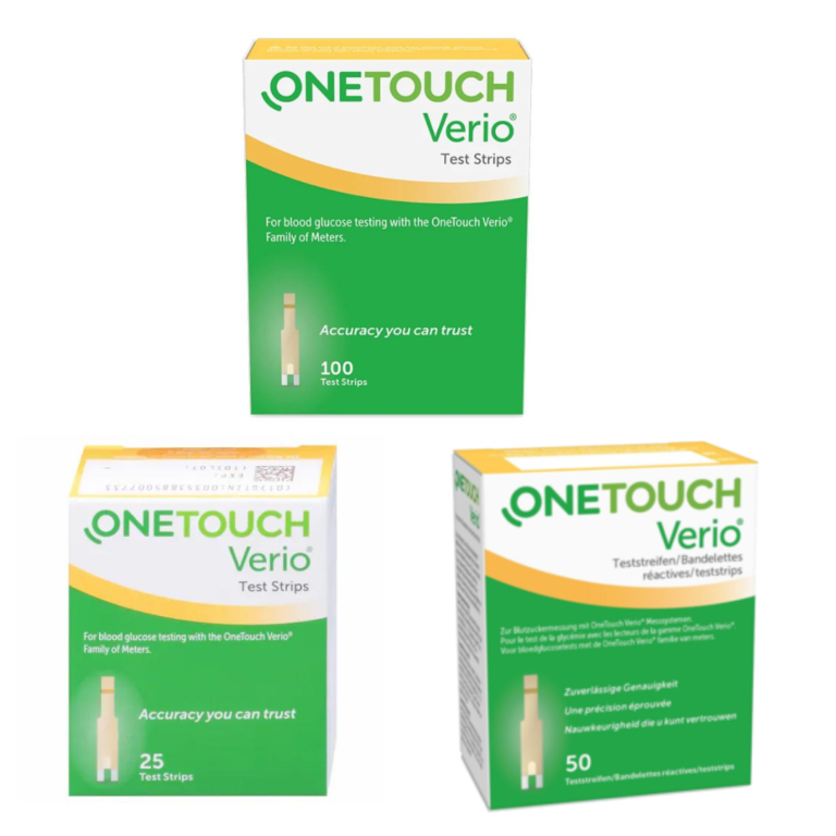 OneTouch Verio diabetic test strips packaging